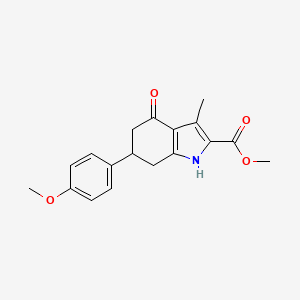 molecular formula C18H19NO4 B4434305 methyl 6-(4-methoxyphenyl)-3-methyl-4-oxo-4,5,6,7-tetrahydro-1H-indole-2-carboxylate 