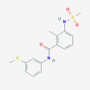 molecular formula C16H18N2O3S2 B4434349 2-methyl-3-[(methylsulfonyl)amino]-N-[3-(methylthio)phenyl]benzamide 
