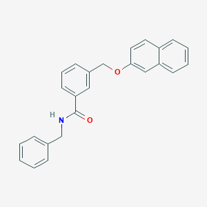 molecular formula C25H21NO2 B443435 N-benzyl-3-[(2-naphthyloxy)methyl]benzamide 