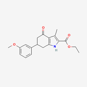 ethyl 6-(3-methoxyphenyl)-3-methyl-4-oxo-4,5,6,7-tetrahydro-1H-indole-2-carboxylate