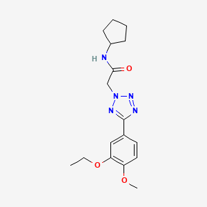 molecular formula C17H23N5O3 B4434380 N-cyclopentyl-2-[5-(3-ethoxy-4-methoxyphenyl)-2H-tetrazol-2-yl]acetamide 