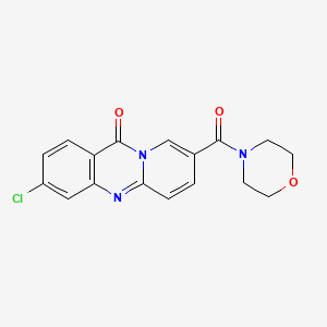 molecular formula C17H14ClN3O3 B4434382 3-chloro-8-(4-morpholinylcarbonyl)-11H-pyrido[2,1-b]quinazolin-11-one 