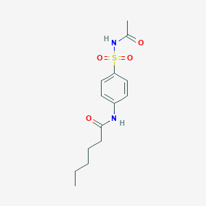 N-[4-(acetylsulfamoyl)phenyl]hexanamide