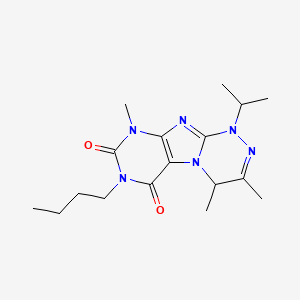 molecular formula C17H26N6O2 B4434403 7-butyl-1-isopropyl-3,4,9-trimethyl-1,4-dihydro[1,2,4]triazino[3,4-f]purine-6,8(7H,9H)-dione 