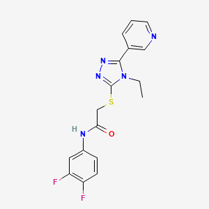molecular formula C17H15F2N5OS B4434404 N-(3,4-difluorophenyl)-2-{[4-ethyl-5-(3-pyridinyl)-4H-1,2,4-triazol-3-yl]thio}acetamide CAS No. 577987-30-5