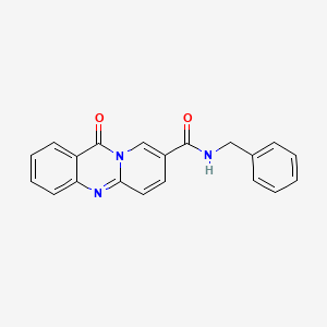 molecular formula C20H15N3O2 B4434415 N-benzyl-11-oxo-11H-pyrido[2,1-b]quinazoline-8-carboxamide 