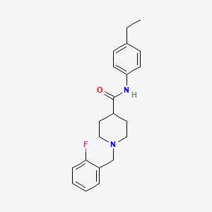 molecular formula C21H25FN2O B4434419 N-(4-ethylphenyl)-1-(2-fluorobenzyl)-4-piperidinecarboxamide 