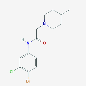 N-(4-bromo-3-chlorophenyl)-2-(4-methyl-1-piperidinyl)acetamide