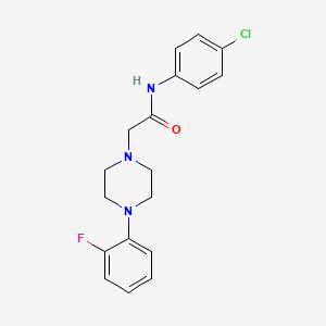 molecular formula C18H19ClFN3O B4434427 N-(4-chlorophenyl)-2-[4-(2-fluorophenyl)-1-piperazinyl]acetamide 