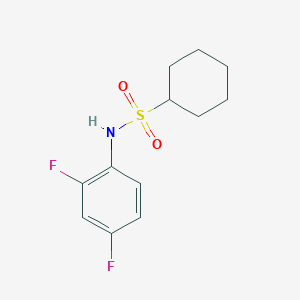molecular formula C12H15F2NO2S B4434434 N-(2,4-difluorophenyl)cyclohexanesulfonamide 