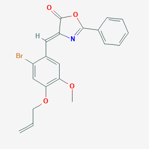 molecular formula C20H16BrNO4 B443444 4-[4-(allyloxy)-2-bromo-5-methoxybenzylidene]-2-phenyl-1,3-oxazol-5(4H)-one 
