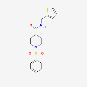 molecular formula C18H22N2O3S2 B4434442 1-[(4-methylphenyl)sulfonyl]-N-(2-thienylmethyl)-4-piperidinecarboxamide 