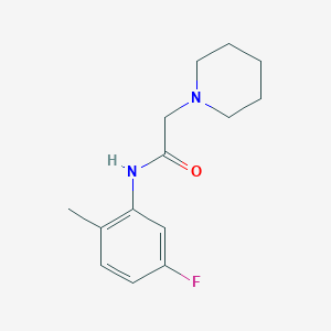 molecular formula C14H19FN2O B4434454 N-(5-fluoro-2-methylphenyl)-2-(1-piperidinyl)acetamide 