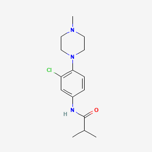 molecular formula C15H22ClN3O B4434467 N-[3-chloro-4-(4-methyl-1-piperazinyl)phenyl]-2-methylpropanamide 