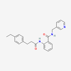 molecular formula C24H25N3O2 B4434471 2-{[3-(4-ethylphenyl)propanoyl]amino}-N-(3-pyridinylmethyl)benzamide 