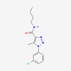 molecular formula C14H17ClN4O B4434482 N-butyl-1-(3-chlorophenyl)-5-methyl-1H-1,2,3-triazole-4-carboxamide 