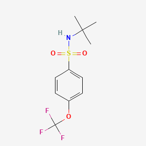 molecular formula C11H14F3NO3S B4434500 N-(tert-butyl)-4-(trifluoromethoxy)benzenesulfonamide 