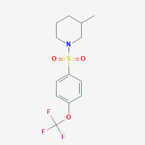 molecular formula C13H16F3NO3S B4434524 3-methyl-1-{[4-(trifluoromethoxy)phenyl]sulfonyl}piperidine 