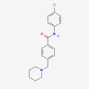 molecular formula C19H21ClN2O B4434559 N-(4-chlorophenyl)-4-(1-piperidinylmethyl)benzamide 