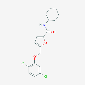 molecular formula C18H19Cl2NO3 B443458 N-cyclohexyl-5-[(2,5-dichlorophenoxy)methyl]-2-furamide 