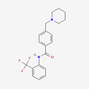 molecular formula C20H21F3N2O B4434598 4-(1-piperidinylmethyl)-N-[2-(trifluoromethyl)phenyl]benzamide 