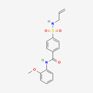molecular formula C17H18N2O4S B4434605 4-[(allylamino)sulfonyl]-N-(2-methoxyphenyl)benzamide 