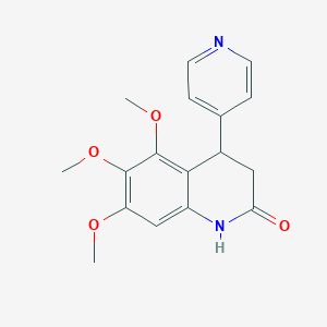 molecular formula C17H18N2O4 B4434616 5,6,7-trimethoxy-4-(4-pyridinyl)-3,4-dihydro-2(1H)-quinolinone 