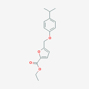 molecular formula C17H20O4 B443462 Ethyl 5-[(4-isopropylphenoxy)methyl]-2-furoate 