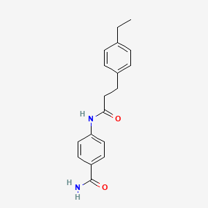 4-{[3-(4-ethylphenyl)propanoyl]amino}benzamide