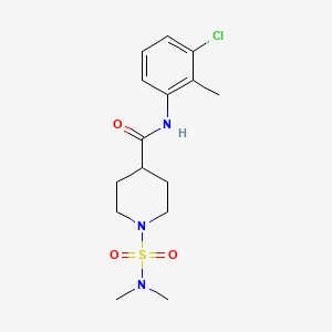 molecular formula C15H22ClN3O3S B4434632 N-(3-chloro-2-methylphenyl)-1-[(dimethylamino)sulfonyl]-4-piperidinecarboxamide 