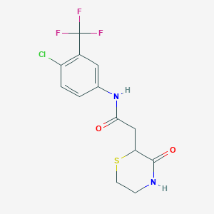 N-[4-chloro-3-(trifluoromethyl)phenyl]-2-(3-oxo-2-thiomorpholinyl)acetamide
