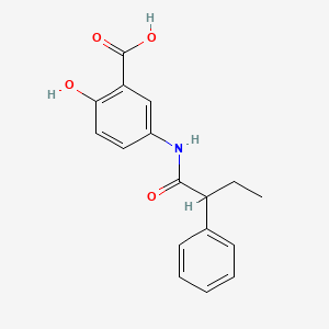 molecular formula C17H17NO4 B4434653 2-hydroxy-5-[(2-phenylbutanoyl)amino]benzoic acid 