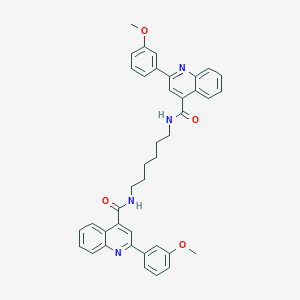 molecular formula C40H38N4O4 B443466 2-(3-methoxyphenyl)-N-[6-({[2-(3-methoxyphenyl)-4-quinolinyl]carbonyl}amino)hexyl]-4-quinolinecarboxamide 