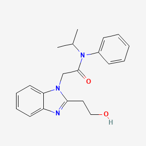 molecular formula C20H23N3O2 B4434665 2-[2-(2-hydroxyethyl)-1H-benzimidazol-1-yl]-N-isopropyl-N-phenylacetamide 