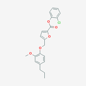 molecular formula C22H21ClO5 B443467 2-Chlorophenyl 5-[(2-methoxy-4-propylphenoxy)methyl]-2-furoate 