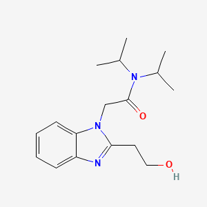 molecular formula C17H25N3O2 B4434670 2-[2-(2-hydroxyethyl)-1H-benzimidazol-1-yl]-N,N-diisopropylacetamide 