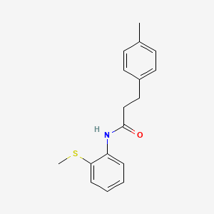 3-(4-methylphenyl)-N-[2-(methylthio)phenyl]propanamide