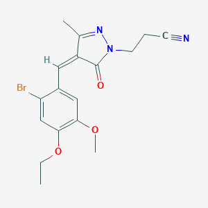 3-[4-(2-bromo-4-ethoxy-5-methoxybenzylidene)-3-methyl-5-oxo-4,5-dihydro-1H-pyrazol-1-yl]propanenitrile