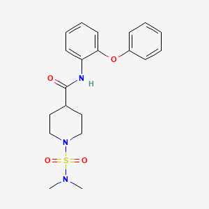 molecular formula C20H25N3O4S B4434707 1-[(dimethylamino)sulfonyl]-N-(2-phenoxyphenyl)-4-piperidinecarboxamide 