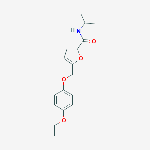 molecular formula C17H21NO4 B443471 5-[(4-ethoxyphenoxy)methyl]-N-isopropyl-2-furamide 