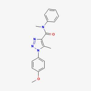 molecular formula C18H18N4O2 B4434737 1-(4-methoxyphenyl)-N,5-dimethyl-N-phenyl-1H-1,2,3-triazole-4-carboxamide 