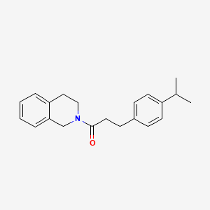 molecular formula C21H25NO B4434751 2-[3-(4-isopropylphenyl)propanoyl]-1,2,3,4-tetrahydroisoquinoline 