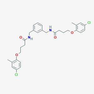 molecular formula C30H34Cl2N2O4 B443476 4-(4-chloro-2-methylphenoxy)-N-[3-({[4-(4-chloro-2-methylphenoxy)butanoyl]amino}methyl)benzyl]butanamide 