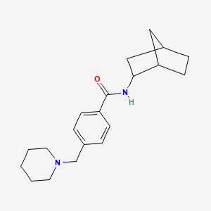 molecular formula C20H28N2O B4434767 N-bicyclo[2.2.1]hept-2-yl-4-(1-piperidinylmethyl)benzamide 