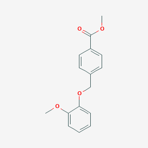 molecular formula C16H16O4 B443478 Methyl 4-[(2-methoxyphenoxy)methyl]benzoate CAS No. 438472-60-7