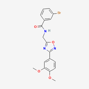 molecular formula C18H16BrN3O4 B4434784 3-bromo-N-{[3-(3,4-dimethoxyphenyl)-1,2,4-oxadiazol-5-yl]methyl}benzamide 