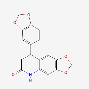 molecular formula C17H13NO5 B4434789 8-(1,3-benzodioxol-5-yl)-7,8-dihydro[1,3]dioxolo[4,5-g]quinolin-6(5H)-one 