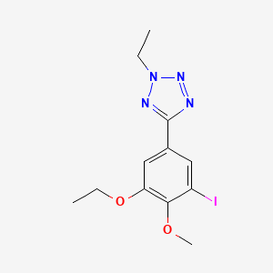 molecular formula C12H15IN4O2 B4434841 5-(3-ethoxy-5-iodo-4-methoxyphenyl)-2-ethyl-2H-tetrazole 