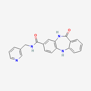 molecular formula C20H16N4O2 B4434843 11-oxo-N-(3-pyridinylmethyl)-10,11-dihydro-5H-dibenzo[b,e][1,4]diazepine-8-carboxamide 