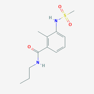 molecular formula C12H18N2O3S B4434857 2-methyl-3-[(methylsulfonyl)amino]-N-propylbenzamide 